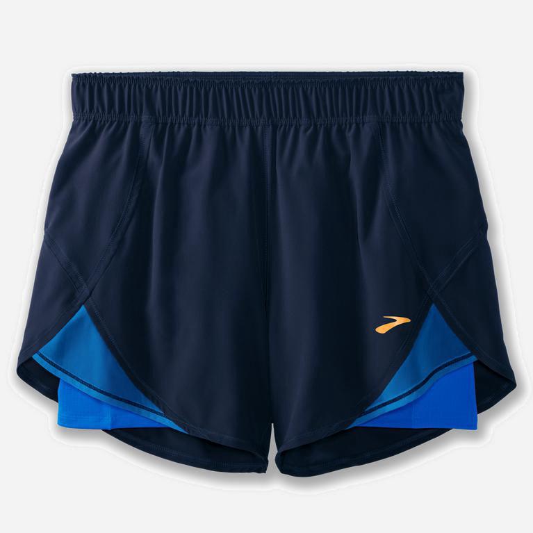 Brooks Chaser 5 NZ - Women's Running Shorts - Navy/Blue Bolt (59170-OUIG)